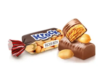 Цукерки Рошен Krock з арахісом ( Крок ) 250грам