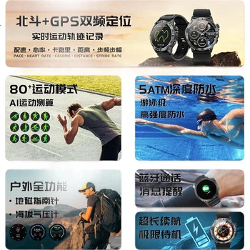 Профессиональные спортивные часы AELVO Intelligent Beidou с GPS-позиционированием, браслет для измерения пульса и бега для мужчин, официальная флагманская модель.