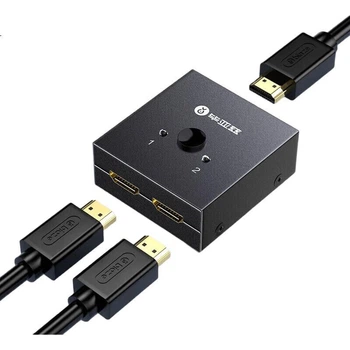 Двонаправлений HDMI-перемикач BIAZE, двовхідний 4K HD розподільник, інтерфейс розширення хоста для ноутбука один на один, розгалужувач для проекції та телебачення