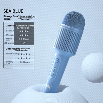 Soaiy MC8 AI Bluetooth беспроводной микрофон-динамик «все в одном» для караоке, караоке, домашнего KTV, пения, совместим с телевизором и компьютером.