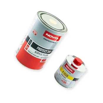 Грунт акриловый 4, 1 Novol PROTECT 300 серый 1л, 0,25 л
