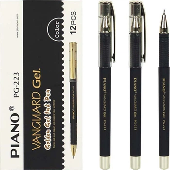 Ручка гелевая Piano PG-223 черная