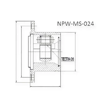 ШРУС внутренний Mitsubishi Pajero II, Pajero Sport, L200, L400 (Z=26) правый R NTY