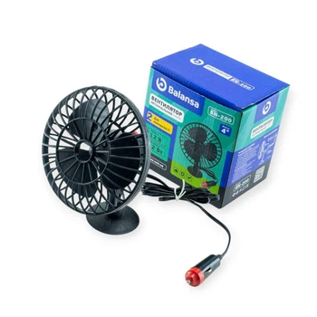 Вентилятор 12 V (d 4" - 10 см) пластик, присоска, 2 скорости Balansa
