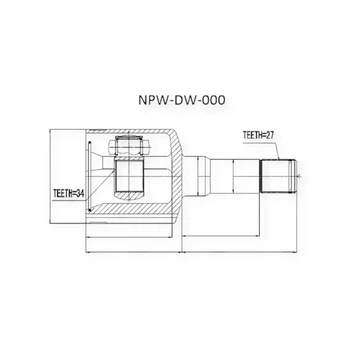 ШРУС внутренний Chevrolet Captiva, Opel Antara (z27x34) левый L NTY