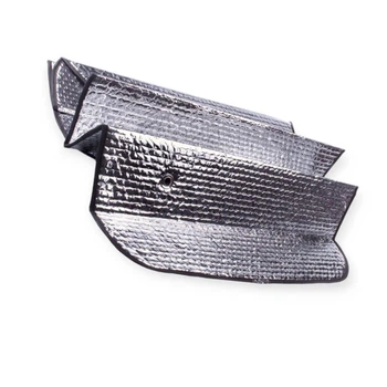 Шторка солнцезащитная зеркальная steel power (130x60см) s