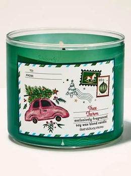 Ароматична свіча 3-х гнітильна Bath and Body Works "Tree Farm 3-Wick Candle",411 г (667659412990)