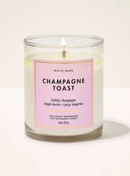 Ароматическая свеча Bath and Body Works "Champagne Toast exclusively fragranced soy wax blend candle, 227 г (667659386079)