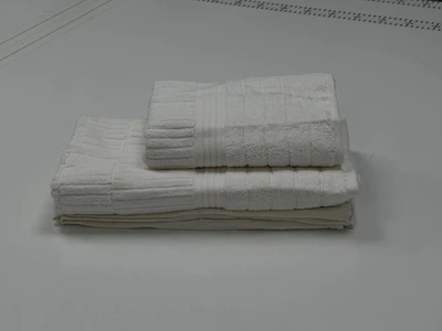 Набор 2 махровых полотенца для ванной LUX VIP PARKA, молочний 70*140см + 50*90см