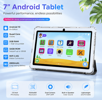 Планшет 7" Jicocxn K07 Pro 2/32 ГБ Android 11 Wi-Fi