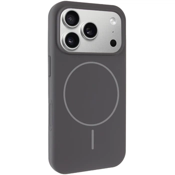 Чехол Silk Full Protective (AA) NO LOGO with Magnetic Fit для Apple iPhone 18 Pro Max (Серый / Dark Gray) Epik (260574)