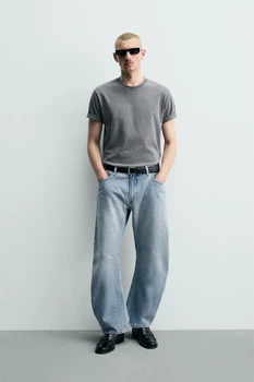Джинси Zara Relaxed Barrel Fit блакитний 0840/590/406 32