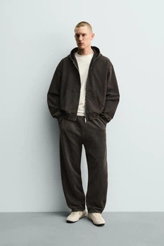 Штани джогери Zara Baloon Fit темний сірий 3443/425/716 L