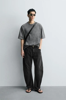 Джинси Zara Relaxed Barrel Fit чорний 0840/596/822 31