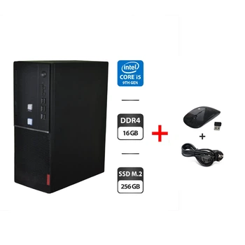 Комп'ютер Lenovo ThinkCentre V530 Tower / Intel Core i5-9400 (6 ядер по 2.9 - 4.1 GHz) / 16 GB DDR4 / 256 GB SSD M.2 / Intel HD Graphics 630 / Wi-Fi / Bluetooth / DVD-ROM / Windows 11 б/в + Подарунок Бездротова миша + Кабель живлення