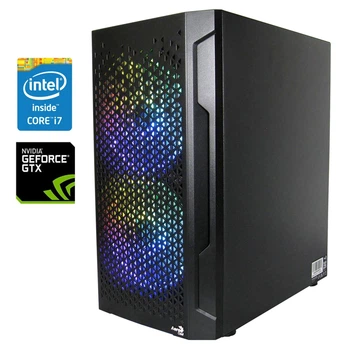 Ігровий ПК AeroCool Trinity Mini RGB Tower / Intel Core i7-2600 (4 (8) ядра по 3.4 - 3.8 GHz) / 16 GB DDR3 / 480 GB SSD / nVidia GeForce GTX 960, 4 GB GDDR5, 128-bit / 500W / Win 10 Pro + Кабель живлення б/в