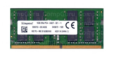 Оперативна пам'ять для ноутбука Kingston DDR4 16GB 2400MHz SO-DIMM 2Rx8 PC4-2400T (K821PJ-MIE)
