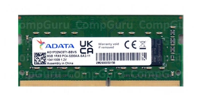 Оперативная память для ноутбука ADATA DDR4 8GB 3200MHz SO-DIMM 1Rx8 PC4-3200AA (AO1P32NC8T1-BBVS)