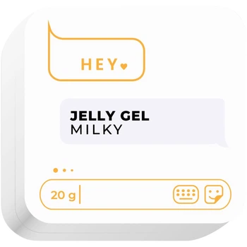 HEYLOVE Jelly Gel №001 Milky Гель-желе для корекції та нарощування нігтів, 20 г
