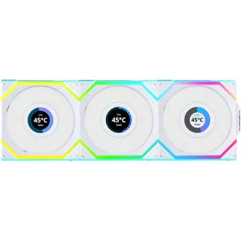 Кулер для корпуса Lian Li Uni Fan SL WIRELESS LCD 120-3 White (G99.12SLLCD1W3W.00)