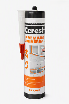 Герметик силиконовый Ceresit CS 24 Premium Universal, белый, 280 мл