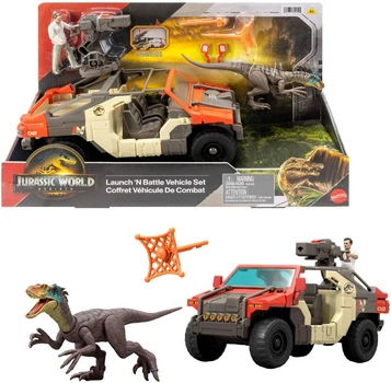Позашляховик з Динозавром Світ Юрського Періоду Jurassic World Launch ‘N Battle Vehicle Mattel (JGB59)