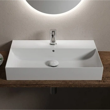 Раковина подвесная Hatria Bahia 800x445 прямоугольная, белая (BH0800365011TS0)