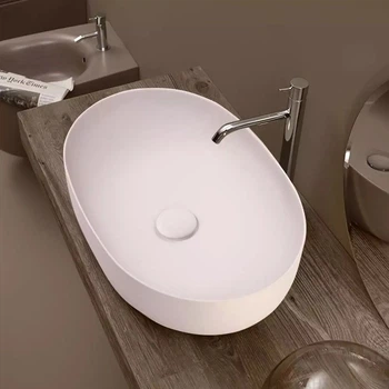 Умывальник накладной Kerasan Nolita 600x400 овальный, белый матовый (5343 30)
