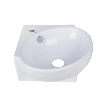 Раковина подвесная Qtap Leo 360х250 угловая, белая (QT11115010WN47331)