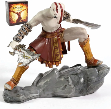 Колекційна фігурка Кратос God of War Ascension — екшн-статуетка Кратоса з клинками хаосу на підставці, 18 см.