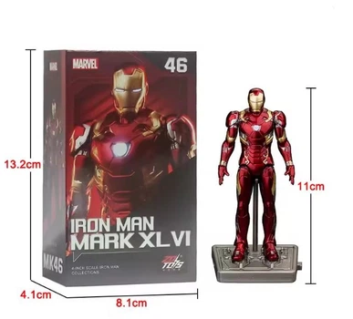 Колекційна екшн-фігурка Залізної Людини Марвел MARK XLVI. Action Figure Marvel Iron Man Mark 46, 11 см у коробці, колекційна модель