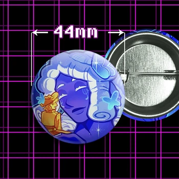 Значок Йеллоу (Yellow) и Блю (Blue) из игры Deltarune / Дельтарун. №113. 44мм