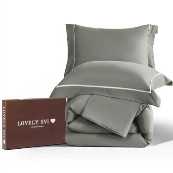 Комплект постільної білизни Lovely Svi сатин люкс 300ТС (135г/м2) Євро Green (200326)