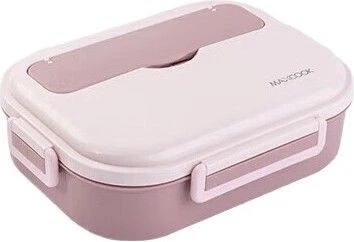 Ланч-бокс Maxcook MCFT6509 нержавійка 316L 5 відділень для студентів, 1.6л, рожевий