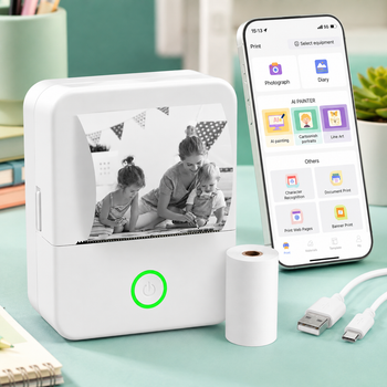 Портативний термопринтер із Bluetooth / Дитячий Bluetooth принтер / Принтер для телефону