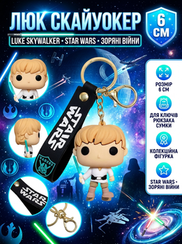 Брелок Зоряні війни Люк Скайуокер Стар Варс Star Wars фігурка іграшка для ключів, рюкзака, сумки 6см