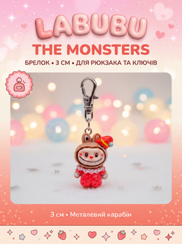 Брелок Лабубу Labubu The Monsters детский на рюкзак, ключи 3 см Bre_44_7