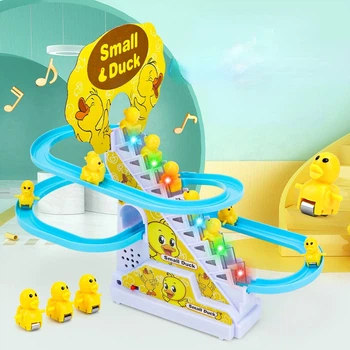 Интерактивная игрушка Утята на горке Small Duck / Музыкальная развивающая игрушка Американские горки для утят