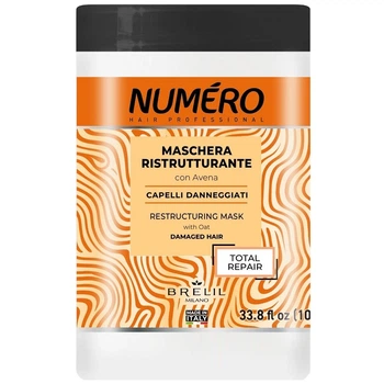 Крем-маска BRELIL Professional Avena Numero Restructuring Mask with Oats для відновлення волосся з витяжкою вівса 1000 мл