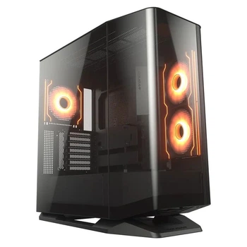 Корпус комп'ютерний Cougar FV270 RGB Black Ігровий, 3*120mm, 1*140mm, ARGB Fan Pre-installed, Type-C x1, USB3.0 x2, Audio x1, чорний
