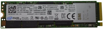 SSD диск Intel Pro 6000p 512GB M.2 2280 PCIe 3.0 NVMe TLC (SSDPEKKF512G7L) (б/в)