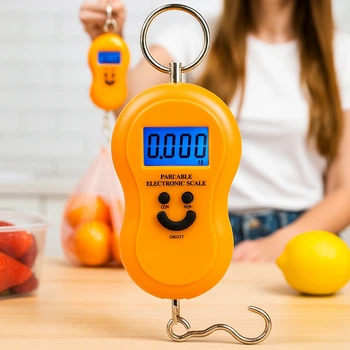 Весы кантерные до 50 кг на батарейках 603A, Оранжевый
