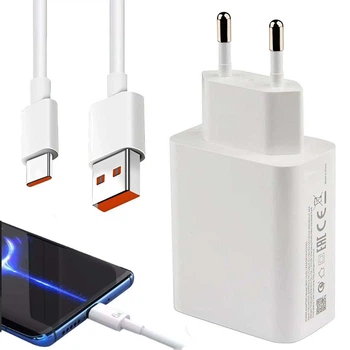 Адаптер USB с кабелем USB-TYPE C, 33W / Зарядка для телефона / Зарядное устройство / Переходник для зарядки