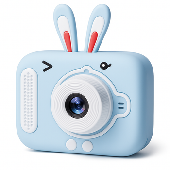Багатофункціональний дитячий фотоапарат з іграми та музикою X900 Rabbit блакитний