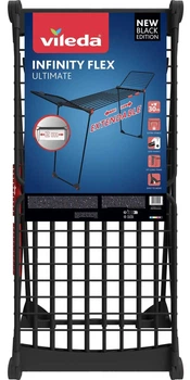 Сушарка для білизни підлогова Vileda Infinity Flex Ultimate телескопічна 30 м Чорна (4023103254954)