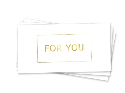 Конверт для грошей For You Для тебе Білий та золото