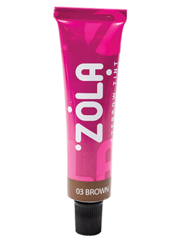 Фарба для брів з колагеном ZOLA Eyebrow Tint With Collagen 03 Brown 15 мл коричнева