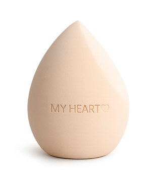 Спонж для макіяжу MY HEART молочний зі скосом