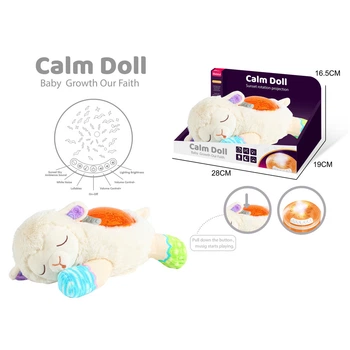 М'яка іграшка-нічник Баранчик Calm Doll Mebkid з проектором та білим шумом (арт. MBQ667-18)