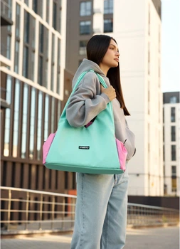 Женская спортивная сумка из оксфорда Sambag Мятная (58600251641)